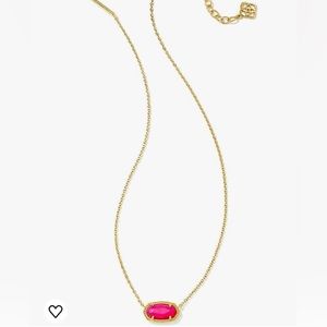 pink kendra scott elisa pendant necklace